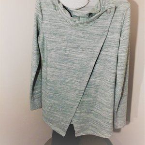 Wrap around and botton long sleeve shirt